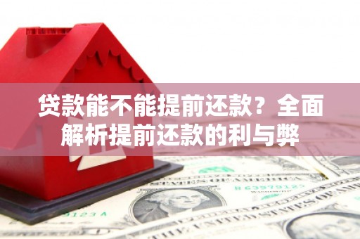平镇贷款能不能提前还款？全面解析提前还款的利与弊