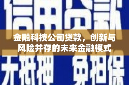 平镇金融科技公司贷款，创新与风险并存的未来金融模式