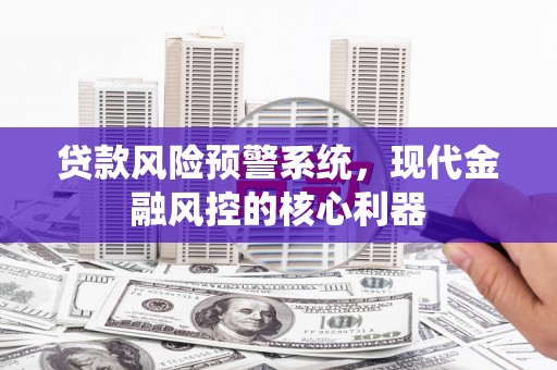 平镇贷款风险预警系统，现代金融风控的核心利器