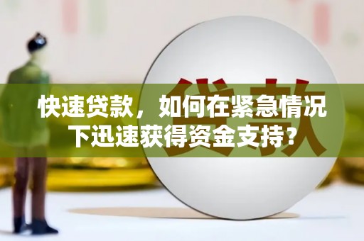 平镇快速贷款，如何在紧急情况下迅速获得资金支持？