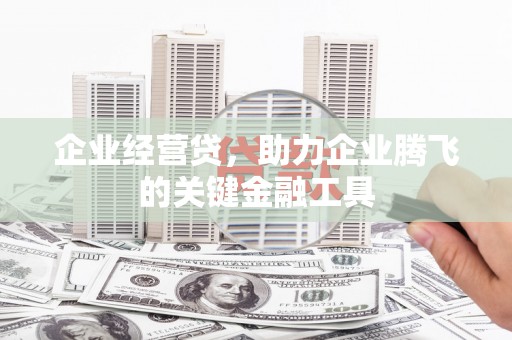 平镇企业经营贷，助力企业腾飞的关键金融工具