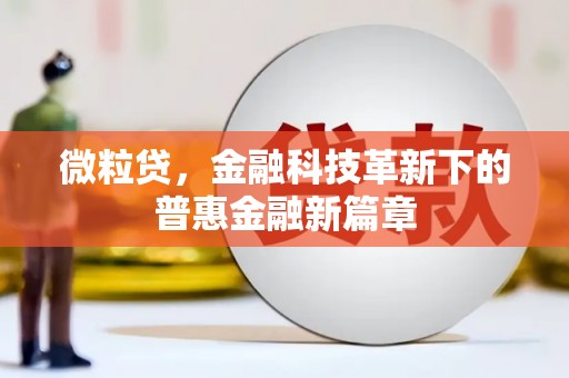 平镇微粒贷，金融科技革新下的普惠金融新篇章