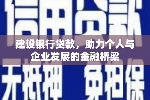 平镇建设银行贷款，助力个人与企业发展的金融桥梁