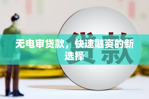 平镇无电审贷款，快速融资的新选择