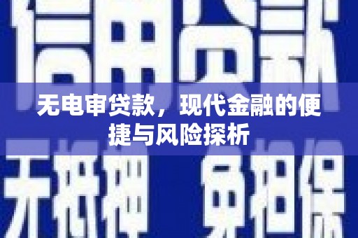 平镇无电审贷款，现代金融的便捷与风险探析