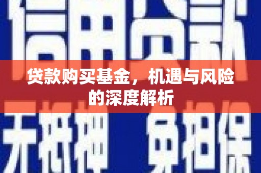 平镇贷款购买基金，机遇与风险的深度解析