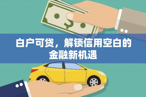 平镇白户可贷，解锁信用空白的金融新机遇