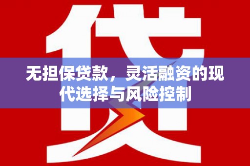 平镇无担保贷款，灵活融资的现代选择与风险控制