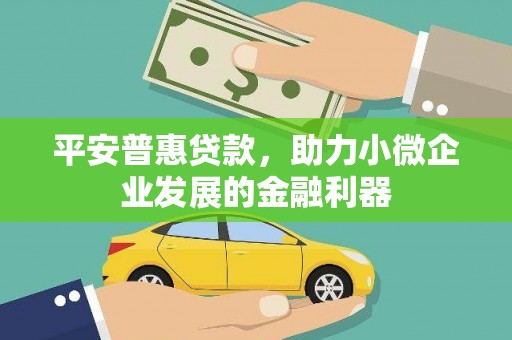 平镇平安普惠贷款，助力小微企业发展的金融利器