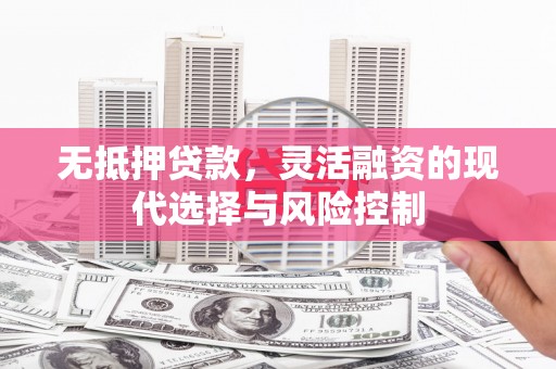 平镇无抵押贷款，灵活融资的现代选择与风险控制