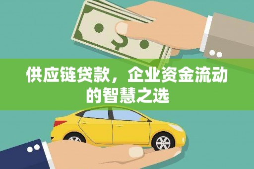 平镇供应链贷款，企业资金流动的智慧之选