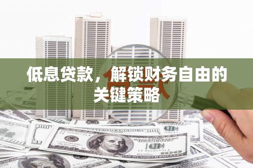 平镇低息贷款，解锁财务自由的关键策略
