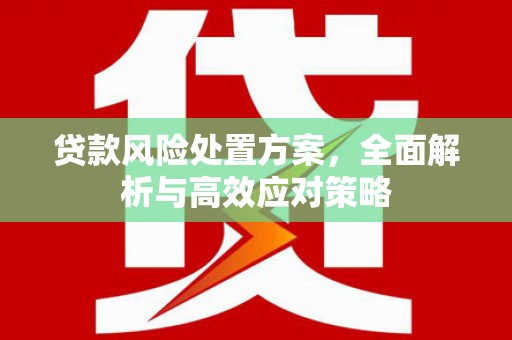 平镇贷款风险处置方案，全面解析与高效应对策略