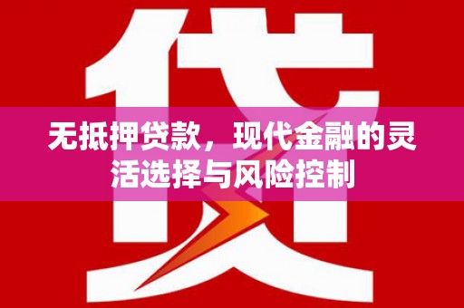 平镇无抵押贷款，现代金融的灵活选择与风险控制