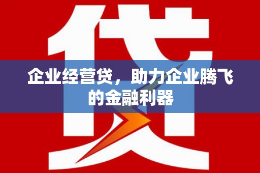 平镇企业经营贷，助力企业腾飞的金融利器