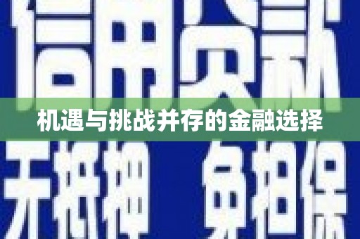 平镇机遇与挑战并存的金融选择