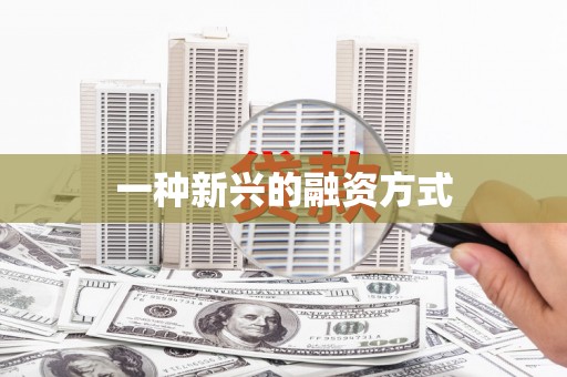 平镇一种新兴的融资方式